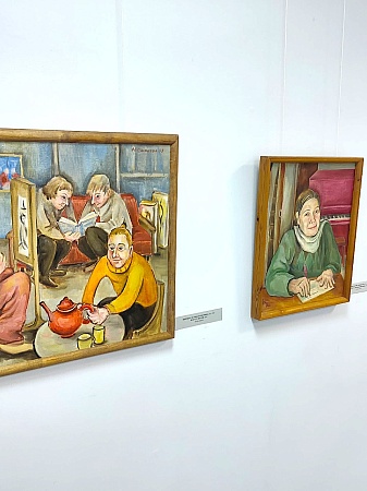 "Связаны одной нитью". Живопись, гобелен М. Ширяевой. Гобелен Н. Кузьминой