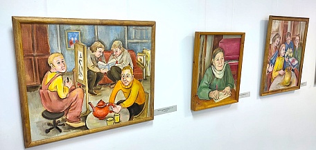 "Связаны одной нитью". Живопись, гобелен М. Ширяевой. Гобелен Н. Кузьминой