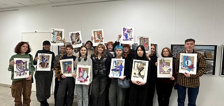 Анна Векслер провела мастер-класс «Абстрактный натюрморт» для студентов колледжа искусств