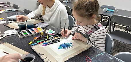 «В лесу родилась ёлочка». Мастер-класс в акварельной технике