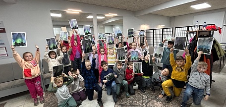Мастер-класс «Как приручить акварель. Прием "Мокрым по мокрому" для воспитанников детского оздоровительного лагеря, организованного на базе школы №34