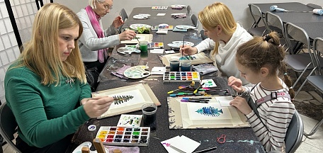 «В лесу родилась ёлочка». Мастер-класс в акварельной технике