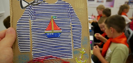 7 августа в отделе музея «Культурно-выставочный центр Русского музея» состоялось мероприятие для ребят из оздоровительного лагеря СОШ №27, посвященное Дню рождения русской тельняшки